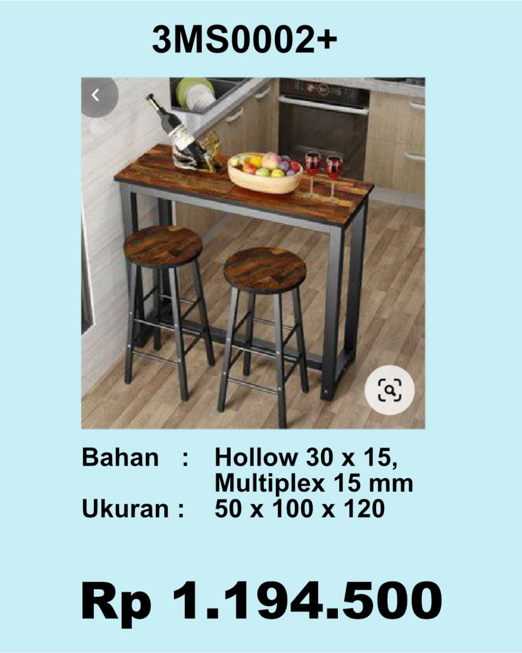 Set Meja Kursi 3MS0002+